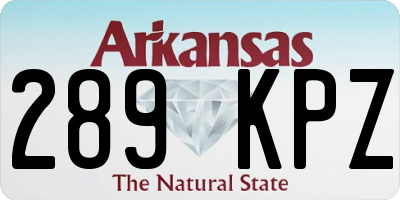AR license plate 289KPZ