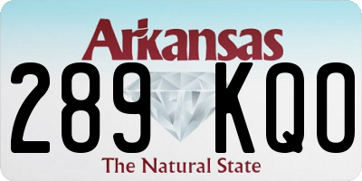 AR license plate 289KQO