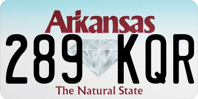 AR license plate 289KQR
