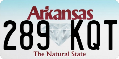 AR license plate 289KQT