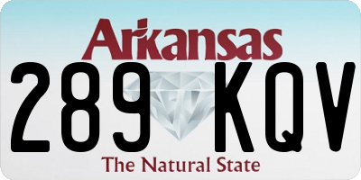 AR license plate 289KQV