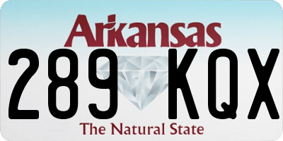 AR license plate 289KQX