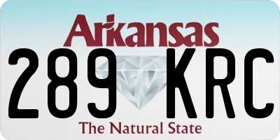 AR license plate 289KRC