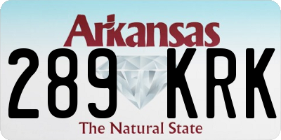 AR license plate 289KRK