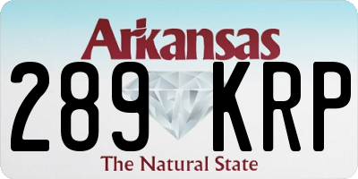 AR license plate 289KRP