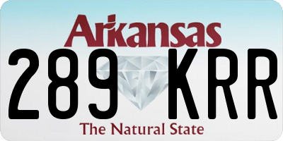 AR license plate 289KRR