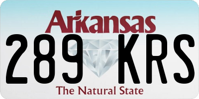 AR license plate 289KRS