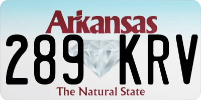 AR license plate 289KRV