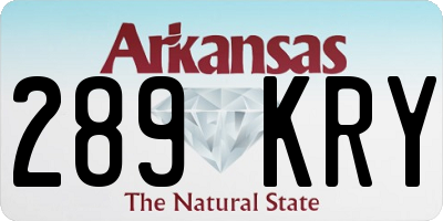 AR license plate 289KRY