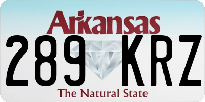 AR license plate 289KRZ