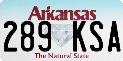 AR license plate 289KSA