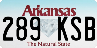 AR license plate 289KSB