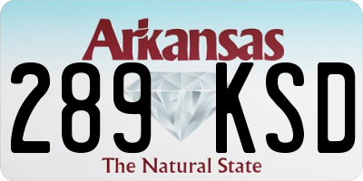 AR license plate 289KSD