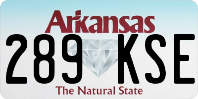 AR license plate 289KSE