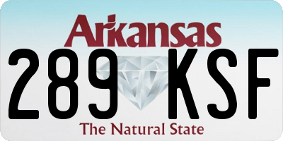 AR license plate 289KSF