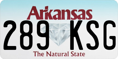 AR license plate 289KSG