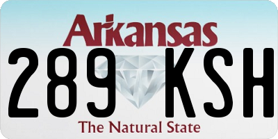 AR license plate 289KSH