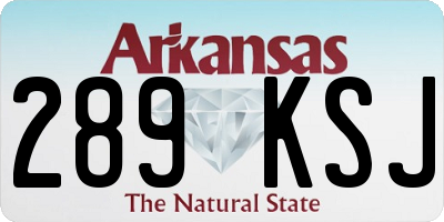 AR license plate 289KSJ