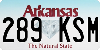 AR license plate 289KSM