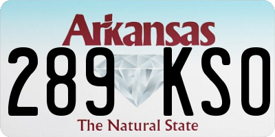 AR license plate 289KSO