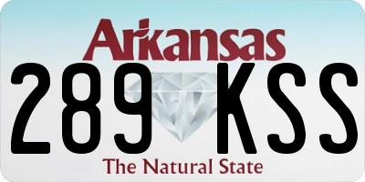 AR license plate 289KSS