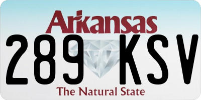 AR license plate 289KSV
