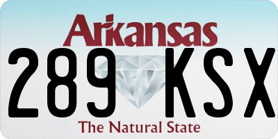 AR license plate 289KSX