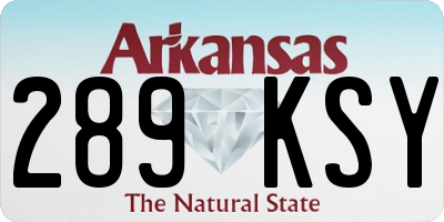AR license plate 289KSY