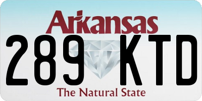 AR license plate 289KTD