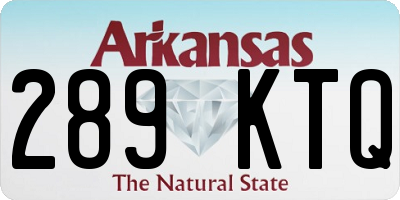 AR license plate 289KTQ