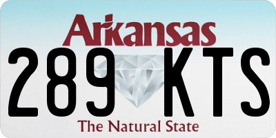 AR license plate 289KTS