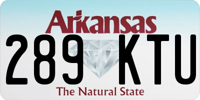 AR license plate 289KTU