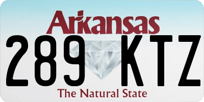 AR license plate 289KTZ