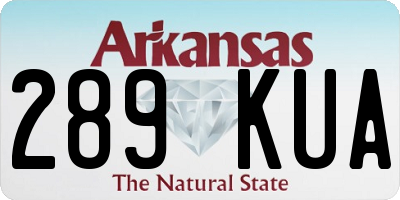 AR license plate 289KUA