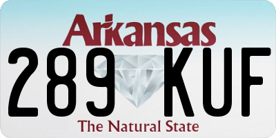 AR license plate 289KUF