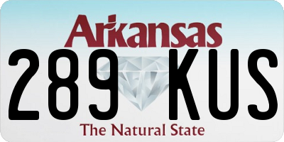 AR license plate 289KUS