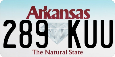 AR license plate 289KUU