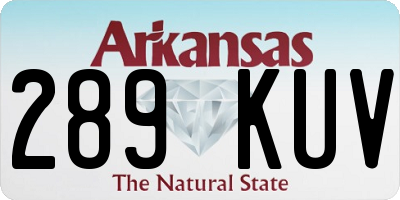 AR license plate 289KUV