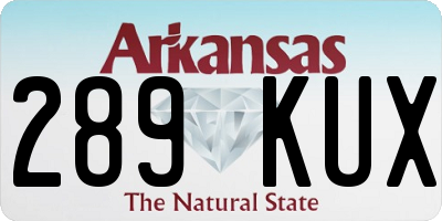 AR license plate 289KUX