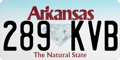 AR license plate 289KVB