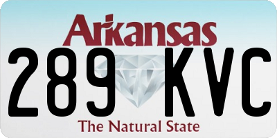 AR license plate 289KVC