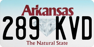 AR license plate 289KVD