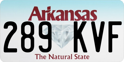 AR license plate 289KVF