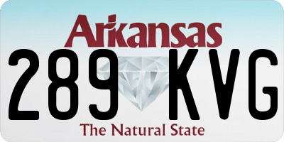 AR license plate 289KVG