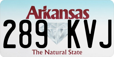 AR license plate 289KVJ