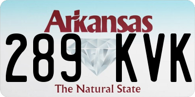 AR license plate 289KVK