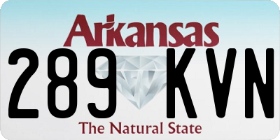 AR license plate 289KVN