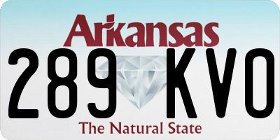 AR license plate 289KVO