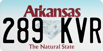 AR license plate 289KVR