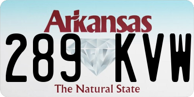 AR license plate 289KVW
